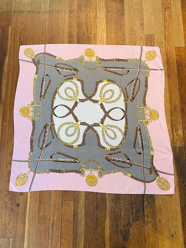 Saks Fifth Avenue Pink Equestrian Scarf